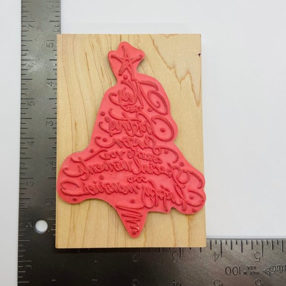 Sentiment Tree Hampton Art Rubber Stamp - Picture 2 of 4